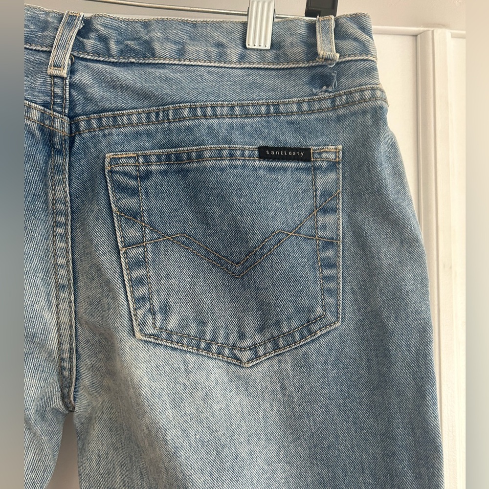 Hand-Painted Sanctuary Jeans - Size 29 Flare, One-of-a-kind, vintage Y2K - Picture 7 of 7